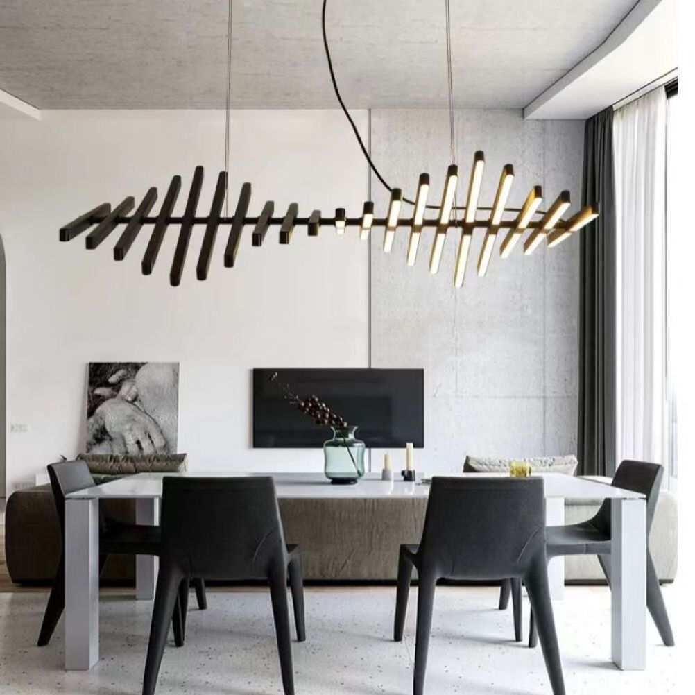 Modern Led Pendant Lighting Black/white Office Living Room Dining Bar Lamparas Colgantes