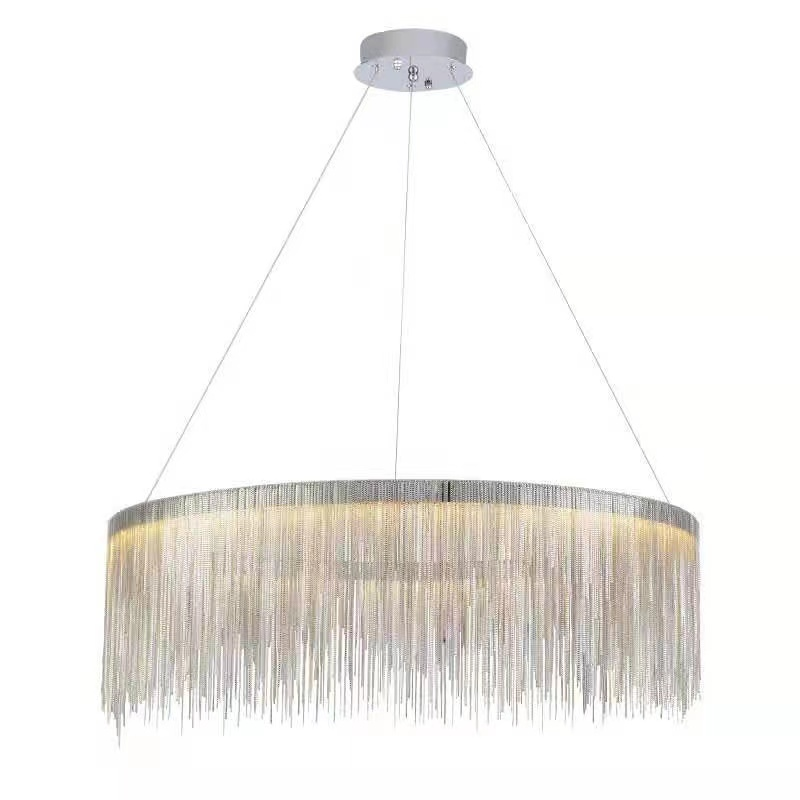 New Design Metal Dining Room Home Modern Lustre Moderne Led Ceiling Luxury tassel chain Chandelier