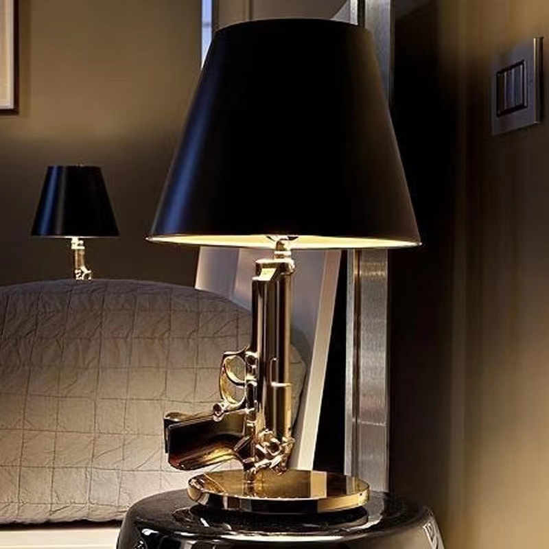 Ak47 Gun Table Lamp Creative European Craft Modern Minimalist Bedroom Bedside Table Lamp