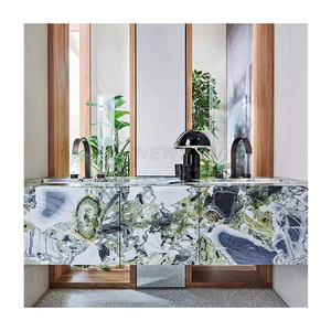 Natural Polished Ice Jade Marble Cold Emerald Jade Ice Green Marble Countertop Slab White Beauty Marble