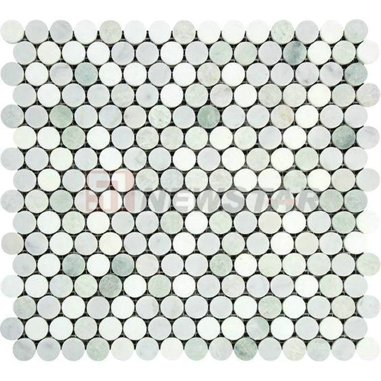 Pebble stone mosaic tile green stone mosaics exterior wall herringbone marble bathroom mosaic tile