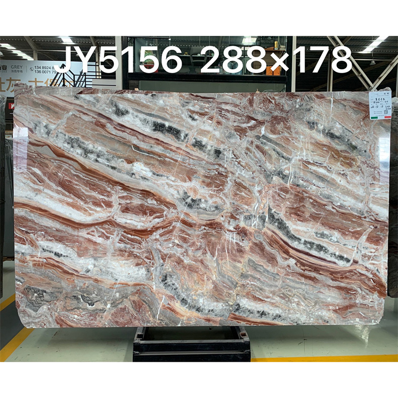 Newstar Polished Surface Beautiful Luxury Marble Slabs Floor Tile Marble Monica Red Marble Slab