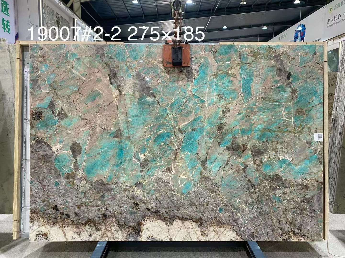 Newstar Amazonite Green Kitchen Countertop Slabs Marble Stone Flooring Big Slab Tile for Bathroom Background Wall Quartz Slab