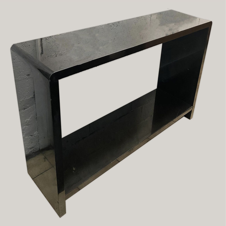 Modern luxury hallway granite natural stone desk entry table black marble console entryway table