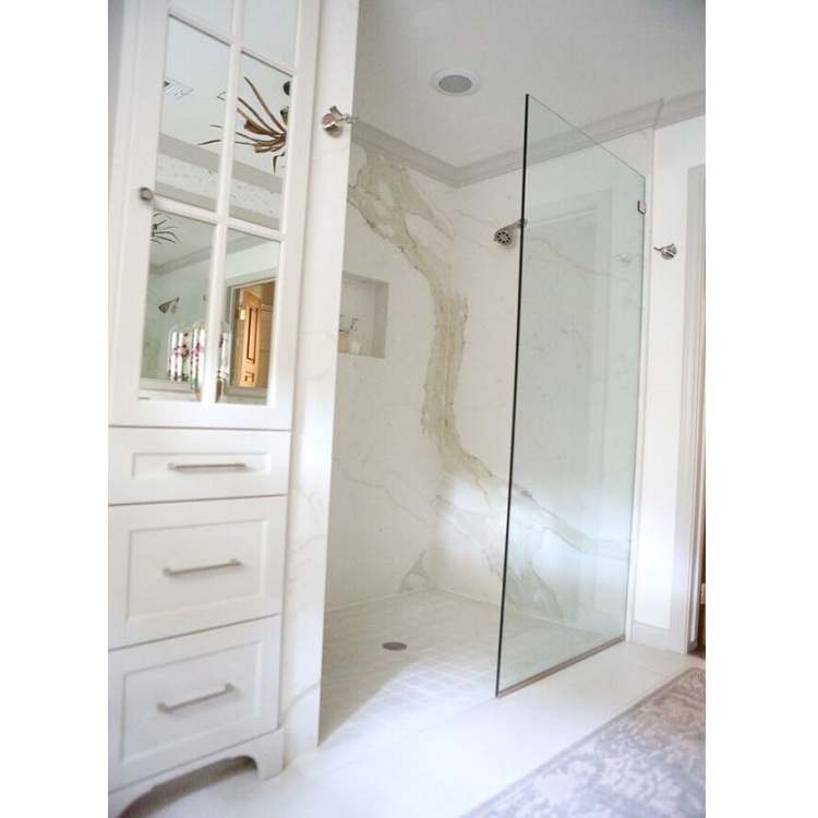 Italian design calacatta statuario white marble veins faux quartz panels artificial white quartz for shower walls