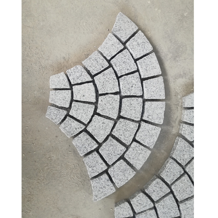 Natural Stone exterior pattern flooring Chinese granite driveway mesh cobblestone paver