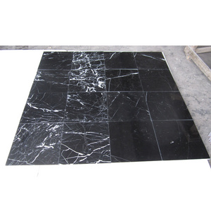 Chinese black marquina marble  black and white tile  nero marquina tile guangzhou marble sale marble wholesale