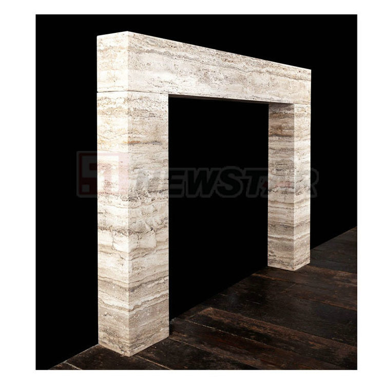 Carving travertine fireplace beige marble granite solid stone fireplace modern fireplaces