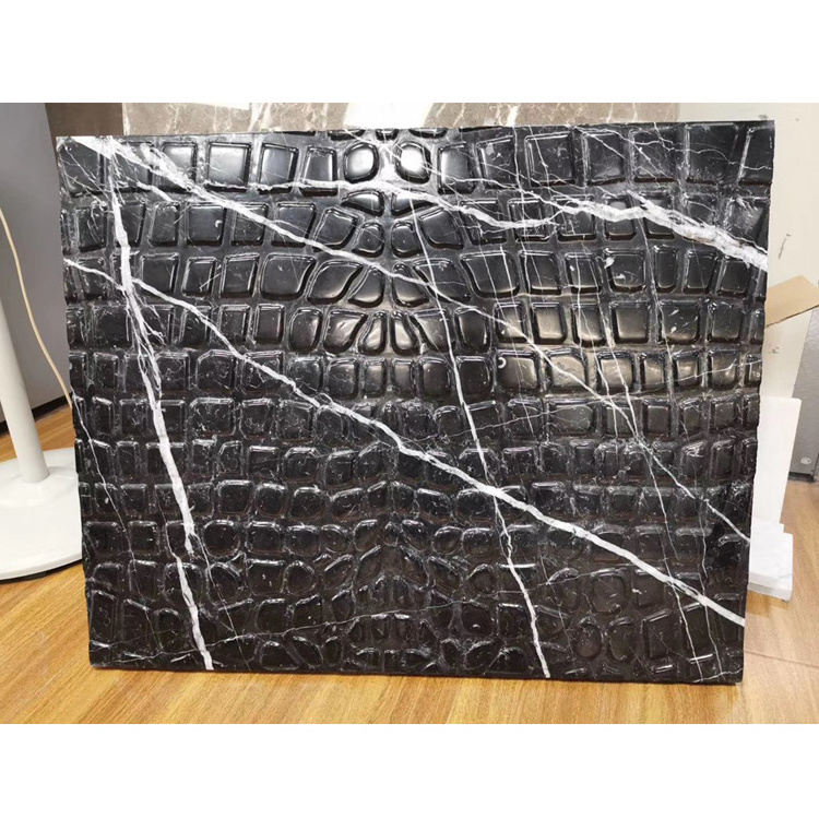 Chinese black marquina marble  black and white tile  nero marquina tile guangzhou marble sale marble wholesale