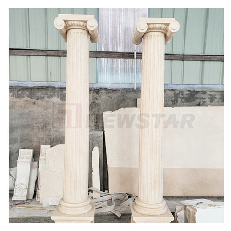 decoration natural stone marble pillar column white marble railing pillar solid marble columns with corinthian capitals