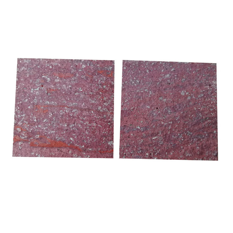 Imperial red ruby stone natural porphyry non-slip exterior granite paver brushed surface flamed china red granite paving stone