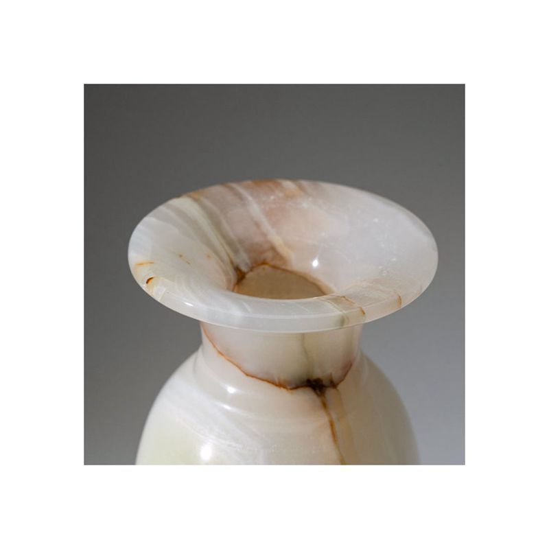 Fashion White Onyx Customized Size Marble Flower Vase for Home Decoration Travertine