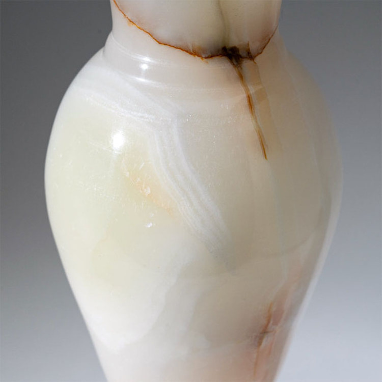 Fashion White Onyx Customized Size Marble Flower Vase for Home Decoration Travertine