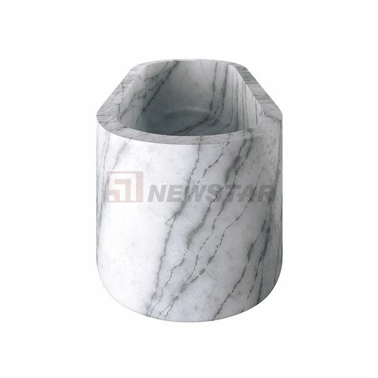 Newstar Indoor Decoration Natural Stone Bathtub For Sale Polished Black Marquina Marble Stone Bathroom Bath Tub