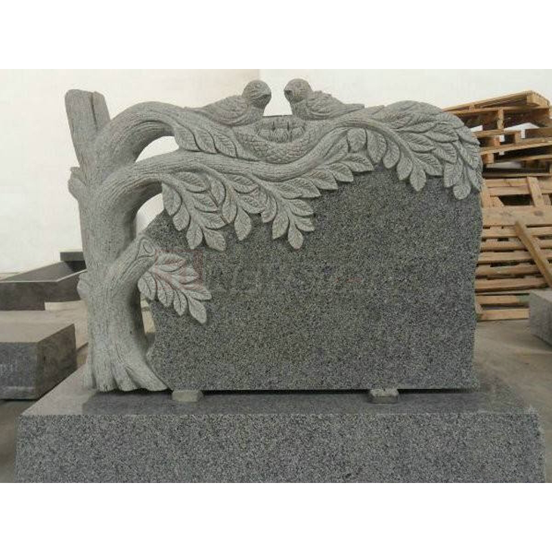 Newstar European Style Natural Granite Carved Tree Headstone