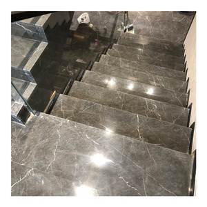 Newstar Stone Slab Indoor Outdoor Staircase  Marble Terrace Panel Stair Stepping Marble Natural Grain Marble Stairs