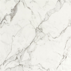 Newstar High Quality White Artificial Calacatta Marble Quartz Countertop Stone Slab