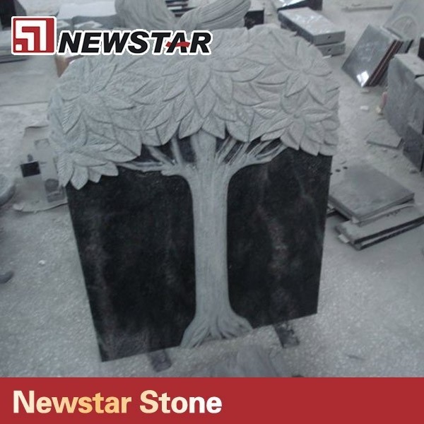 Newstar European Style Natural Granite Carved Tree Headstone