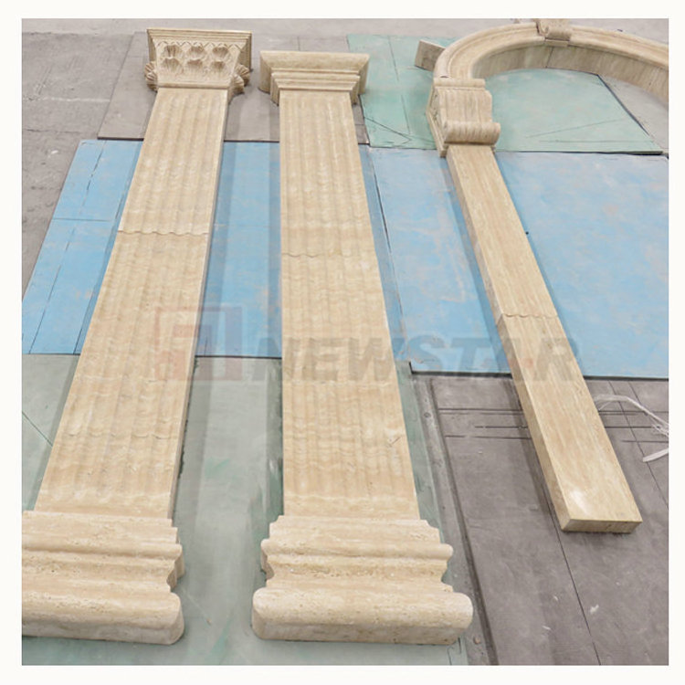 Exterior decoration travertine limestone corbels Travertine exterior stone window sill limestone window arches trim