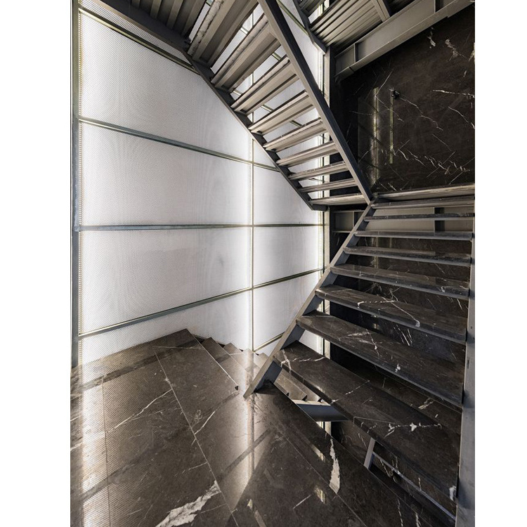 Polished Black Marble Wall Flooring Countertop Slab Tiles Black Marble Stairs With White Veins