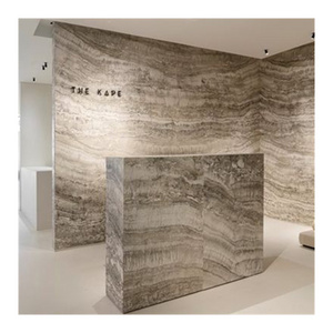 Honed marble countertop dark grey travertine tiles outdoor flooring wall slab natural travertine marble