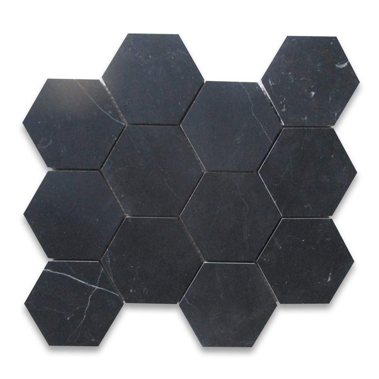 Natural white black marble bathroom floor wall tile matte surface Italian marble carrera mosaic marble floor tiles