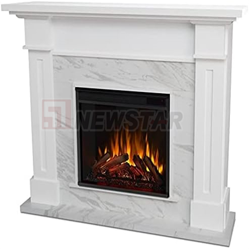 Luxury Portable Fire Pit Table Top Fireplace Marble Fireplace Surround Indoor 3D Marble Stone Fireplace Mental