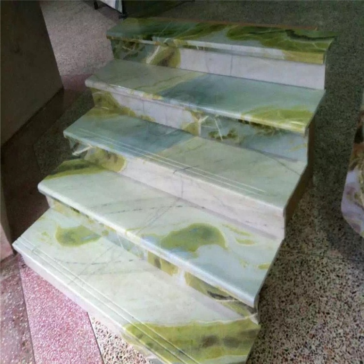 Newstar rustic dreaming green marble light color thin onyx veneer customized tile blue stone slab india price