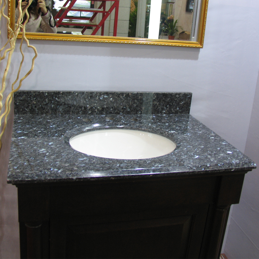 Newstar Blue Pearl Granite Countertops Kitchen Island Bathroom Cabinets Vanity Tops Kitchen Marble Countertops