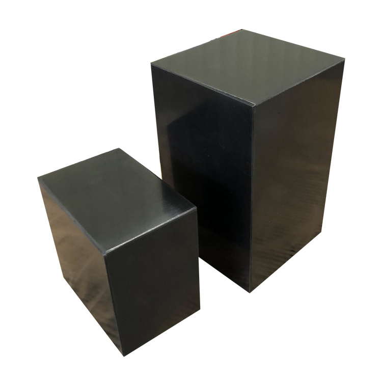 Natural granite stone table basse luxury design black block cube pedestal coffee table rough antique cafe marble end table