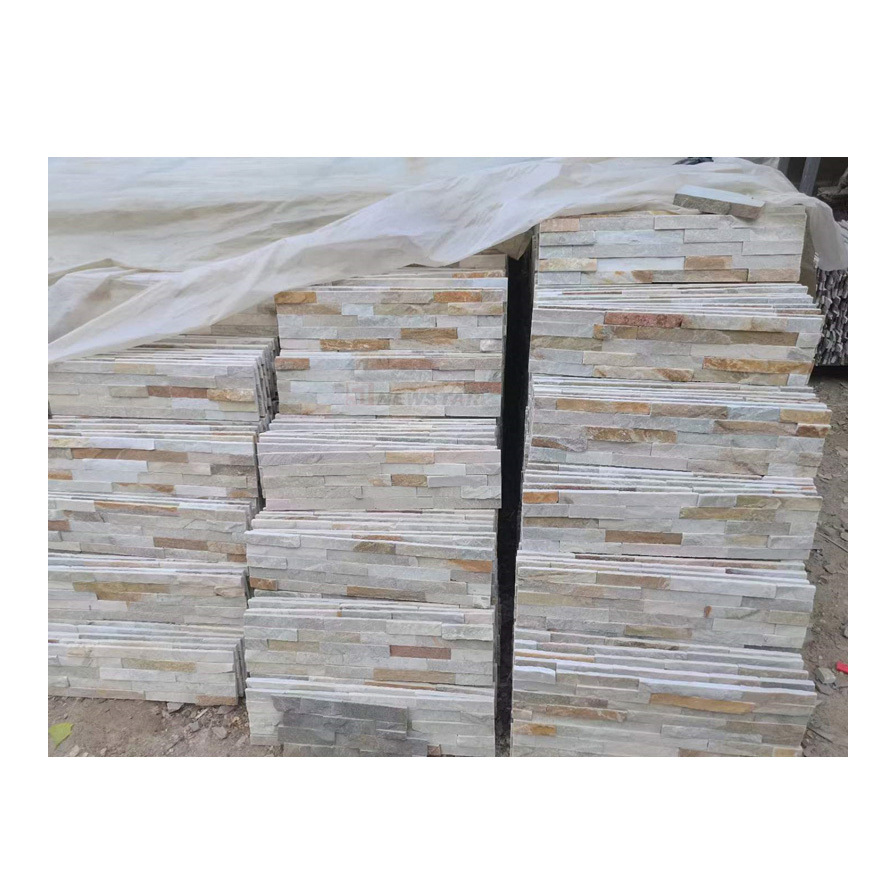 Best quality split face edge panels stacked culture stone tile natural stone slate roof shingles outdoor wall decoration