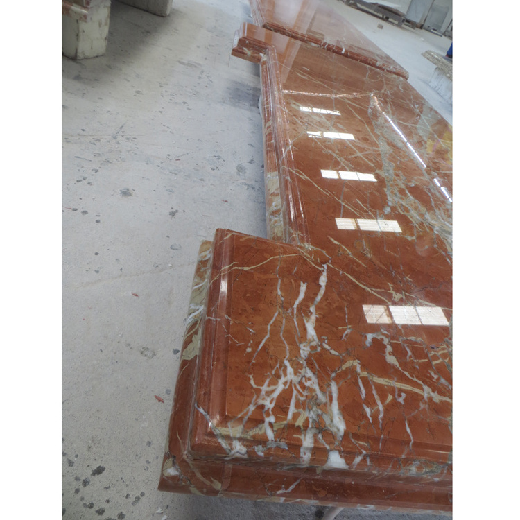 Real natural marble window sills door threshold shaped polished rojo alicante marble thresholds prices