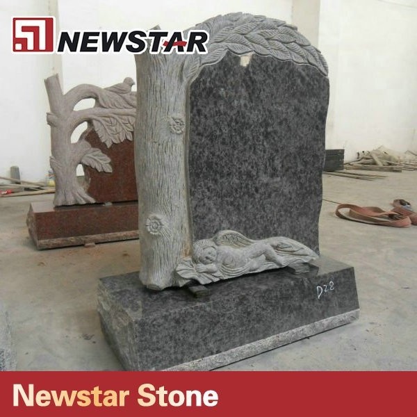 Newstar European Style Natural Granite Carved Tree Headstone