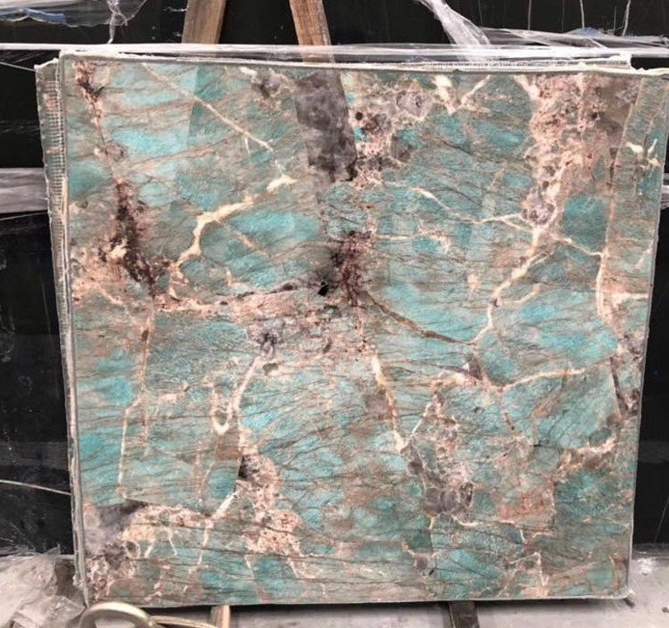 Natural quartzite slab jumbo size amazonite green quartzite slab for kitchen countertop