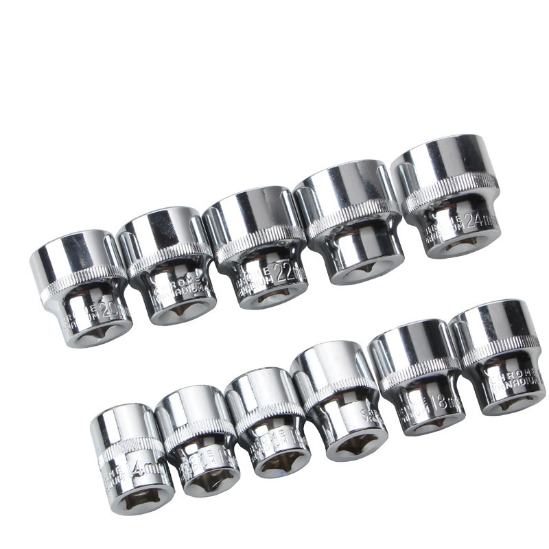 3/8 inch medium-flying short socket head, medium fast wrench head 7/8/10/14/17mm hexagon small socket wrench 10mm