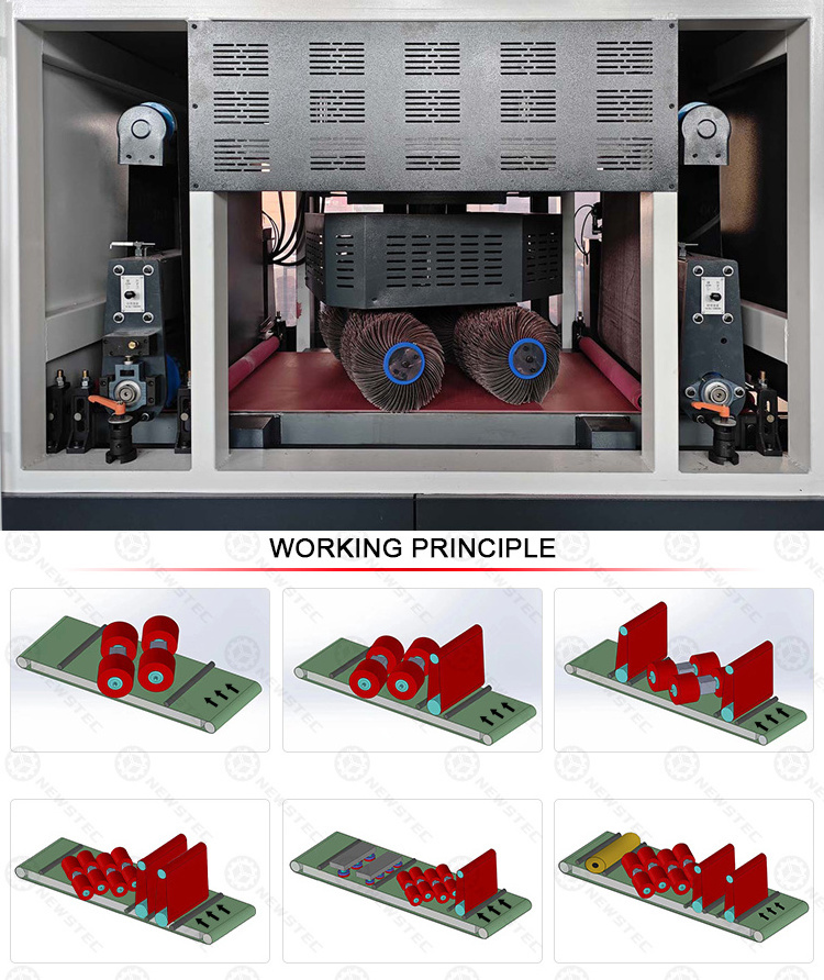 HOT Automatic Double Head Mini Chamfering Deburring Machine Brushing Tool Deburring Sheet Edge Metal Plane Polishing Machine