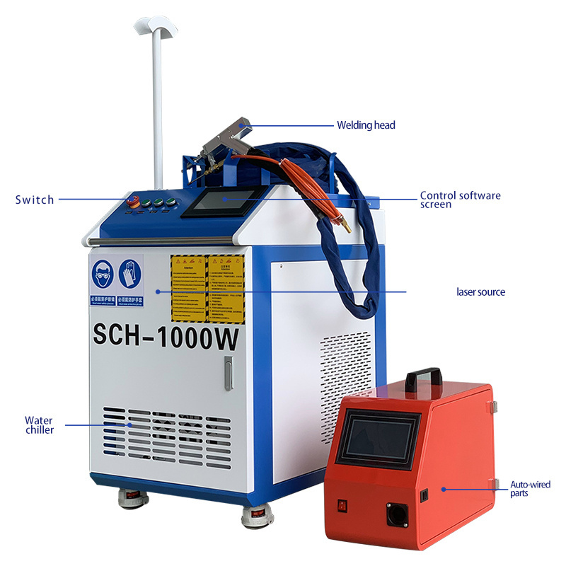 4 in 1 2000W/1500W Automatic Type Laser Welding Machine for Aluminum Copper Stainless Steel with Feeding Wire