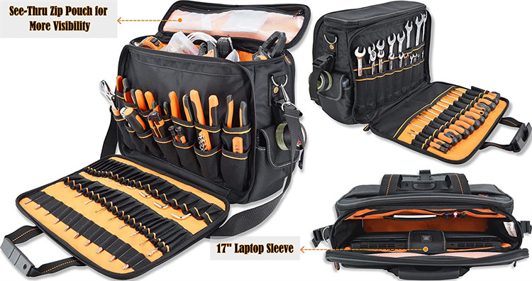 Computer technician bag Laptop tool bag 88-Pockets Electrician tool bag for electricians