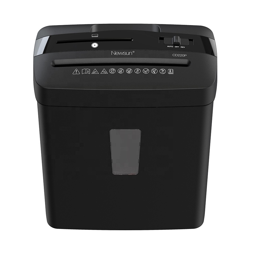 Best China Cross Cut 6 Sheets Trade Paper Credit Card CD Shredder CD220P for Home and Office Use