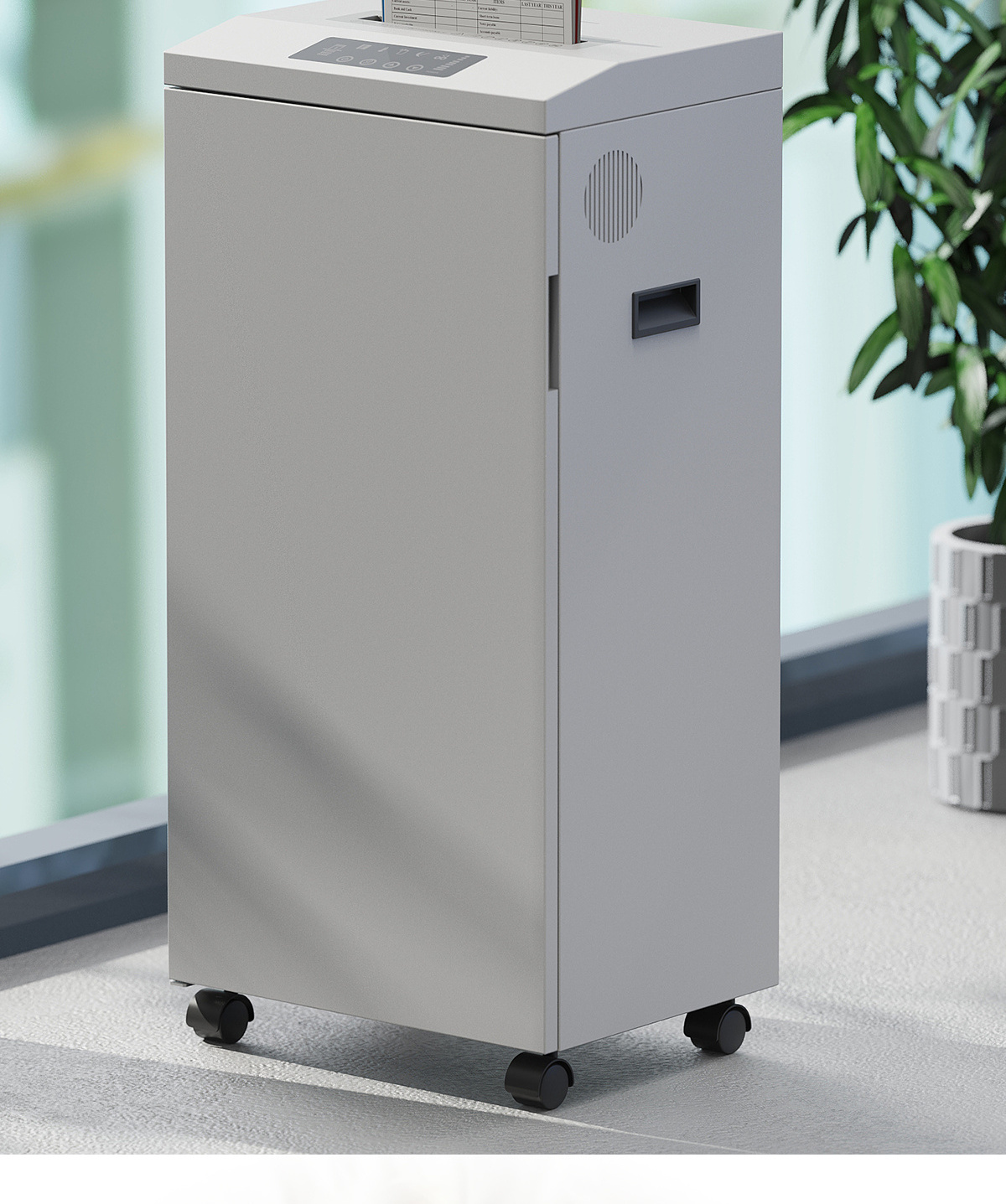 Commercial Heavy Duty Micro Cut 5 Sheets Paper Credit Card CD Shredder BD10505MC Uwith Wheels for Office Home Use