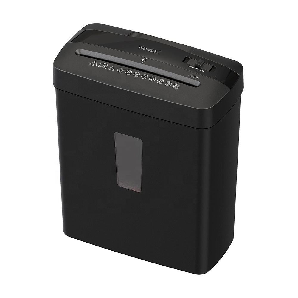 Best China Cross Cut 6 Sheets Trade Paper Credit Card Shredder C220P for Home and Office Use