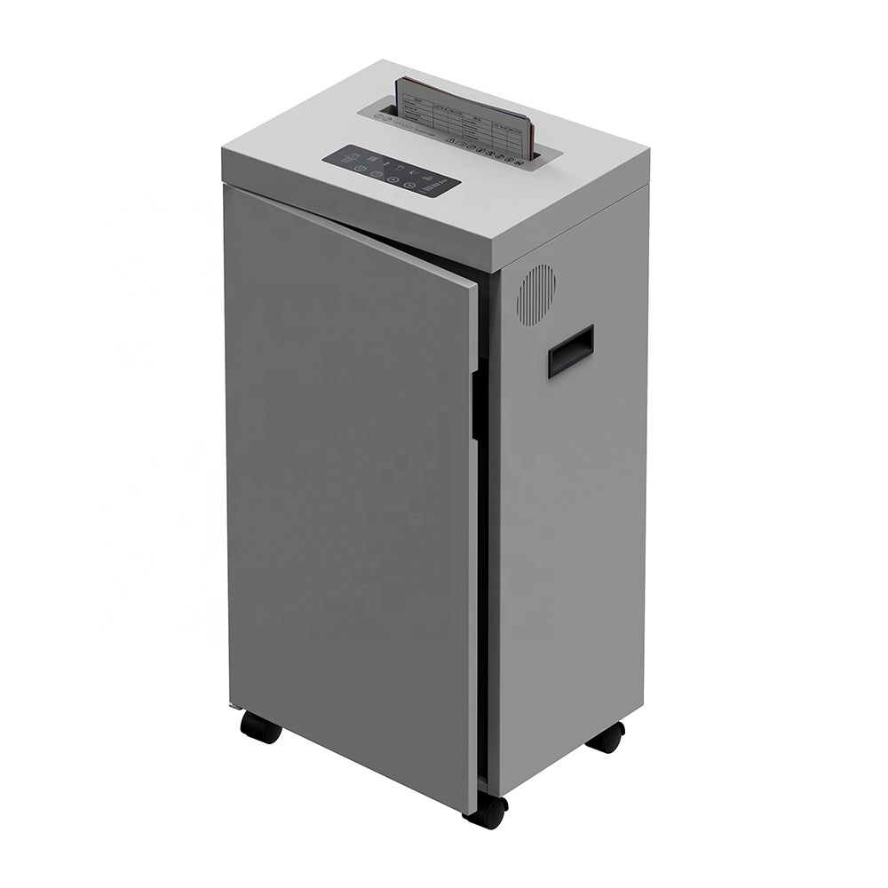 Commercial Heavy Duty Micro Cut 15 Sheets Paper Credit Card CD Shredder BA6015M with Wheels for Office Home Use