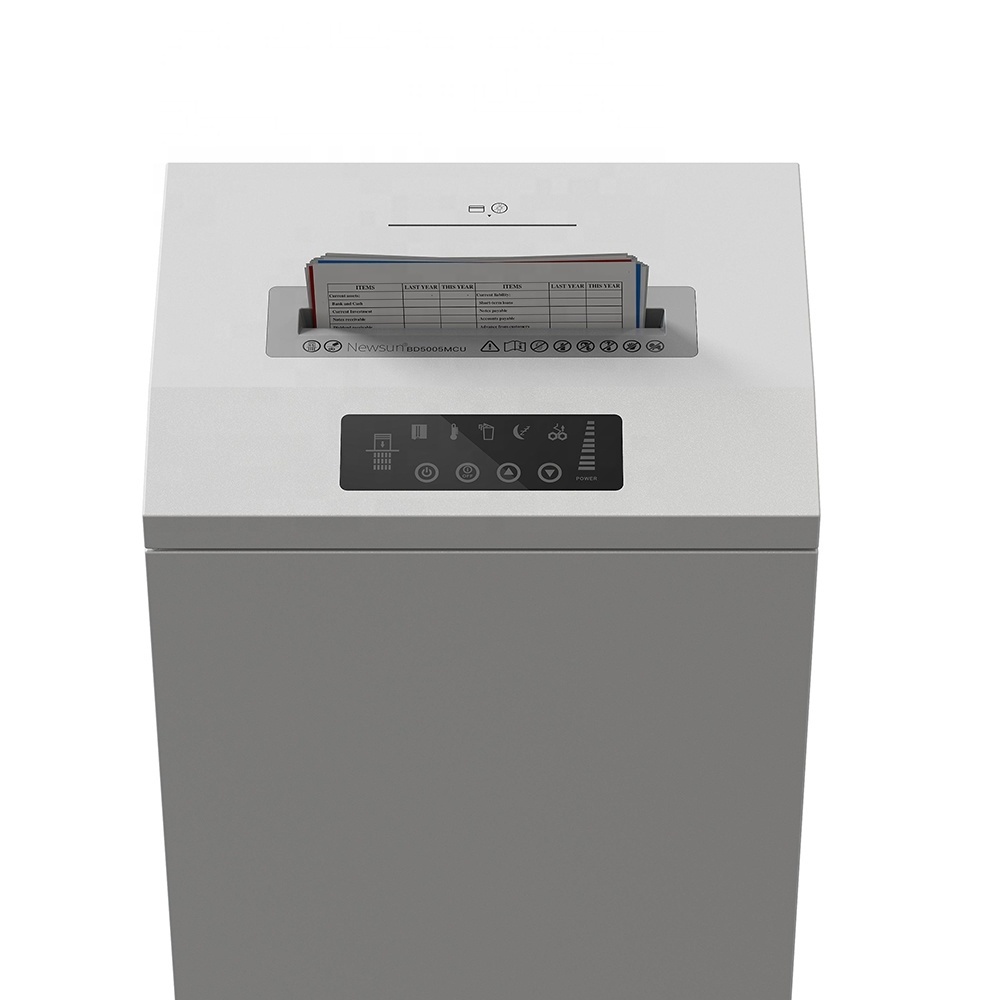 Commercial Heavy Duty Micro Cut 5 Sheets Paper Credit Card CD Shredder BD5005MCU with Wheels for Office Home Use