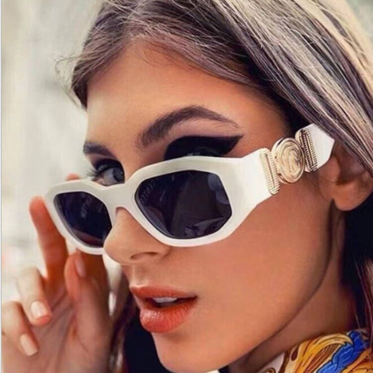 New Small Trendy Sun glasses Unique Pattern Fashion Ladies Sunglasses Polygonal Glasses Personality Sunglasses