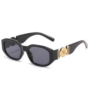 New Small Trendy Sun glasses Unique Pattern Fashion Ladies Sunglasses Polygonal Glasses Personality Sunglasses