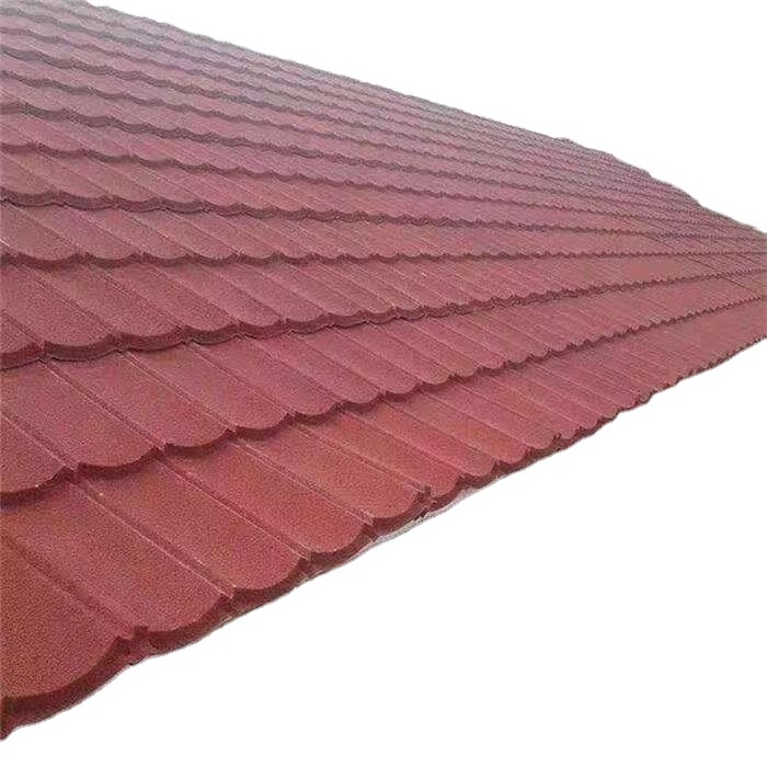 Multifunctional color stone coated metal tiles Black roofing shingles  roof tile made in China