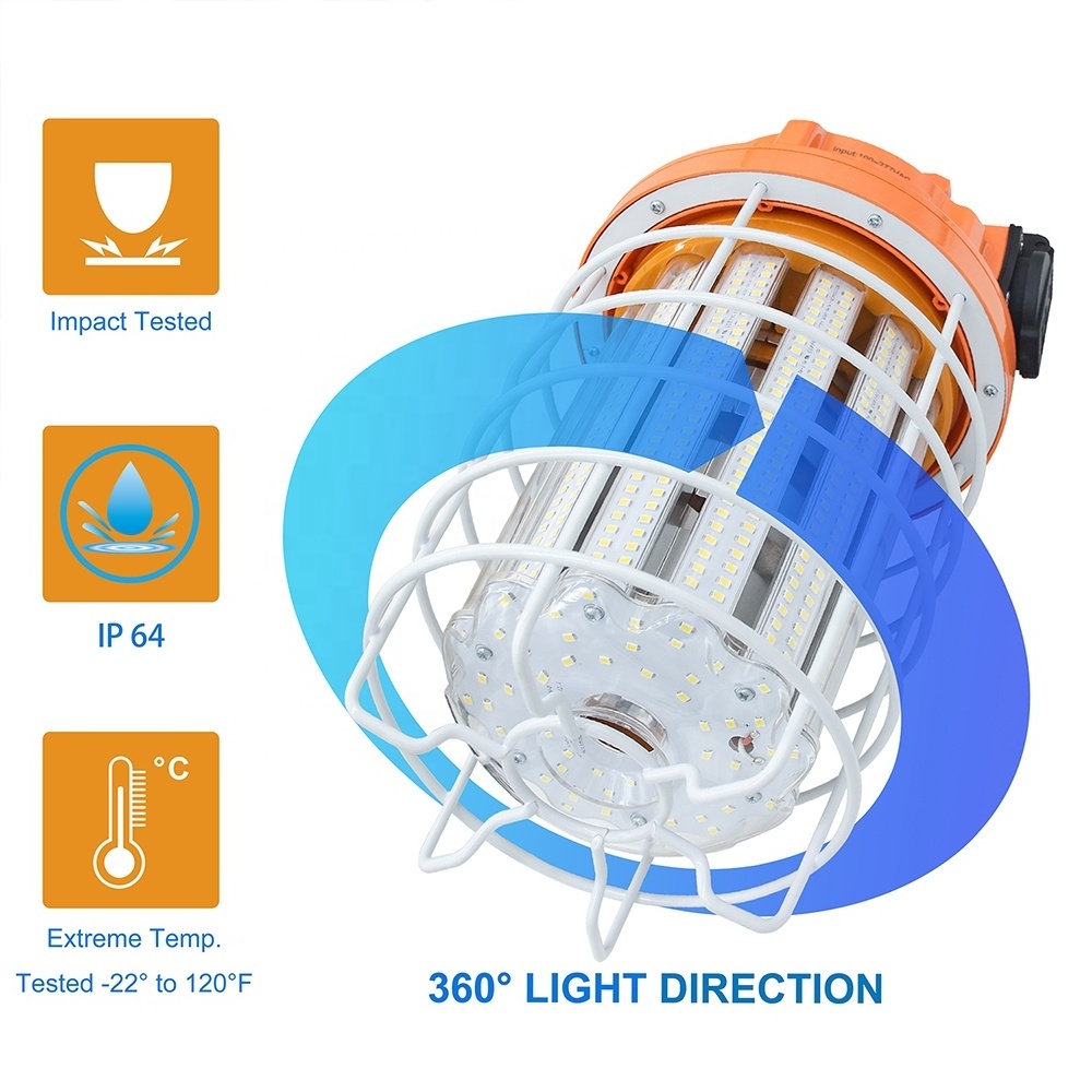 work light led rechargeable waterproof ip65 80w 100w 120w 150w  construction work light dlc led temporary work lamp