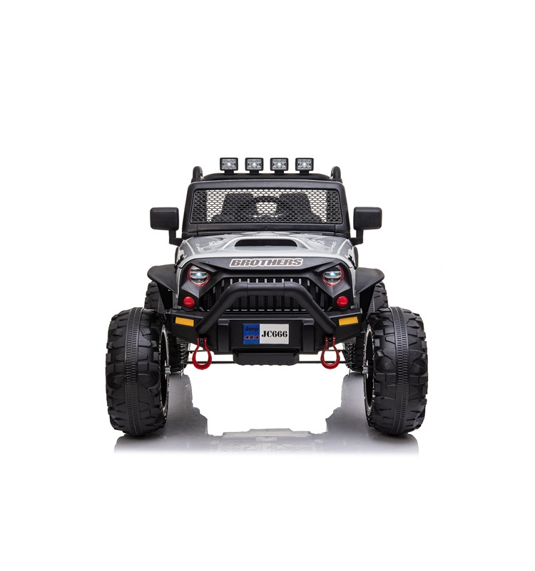 12v 4X4 big 2 seater Electric  power wheel kids ride on CARS with remote control Eva wheels, leather seater MP4 UTV FOR BIG KIDS