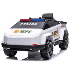 Newest 12v baby police pick up electric kids plastic car ride on toy car with eva wheel leather seater