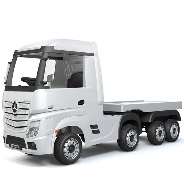 Actros Lorry 2x12v Battery 4WD Electric Parental Controlled Big Kids Ride On Car With Trailers Truck For 10 Years Children